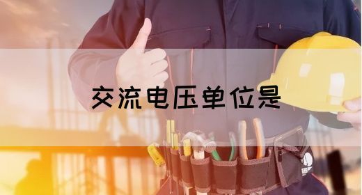 【交流电】交流电压单位是(图1)