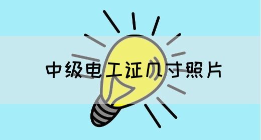 中级电工证几寸照片(图1)