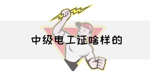 中级电工证啥样的