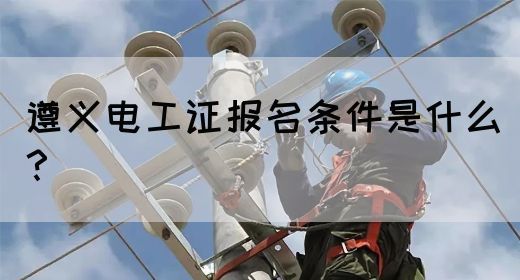 遵义电工证报名条件是什么？(图1)