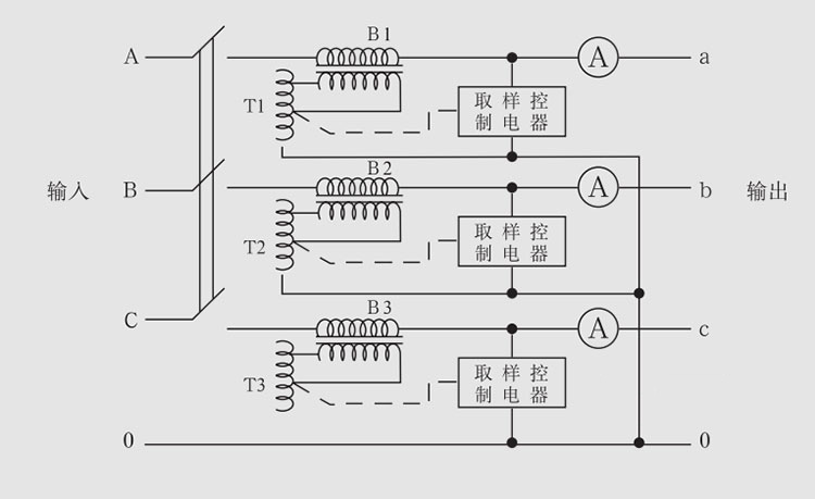 补偿式全自动稳压器接线图(图1)